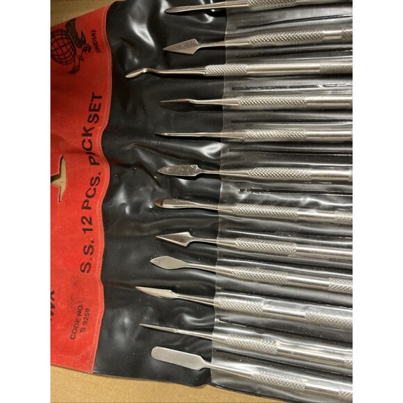 Hawk Pick Set Of 12 NEW wax carving set and pottery needle tools Double sided - Picture 5 of 8